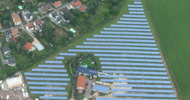Solarpark Langenbogen von oben